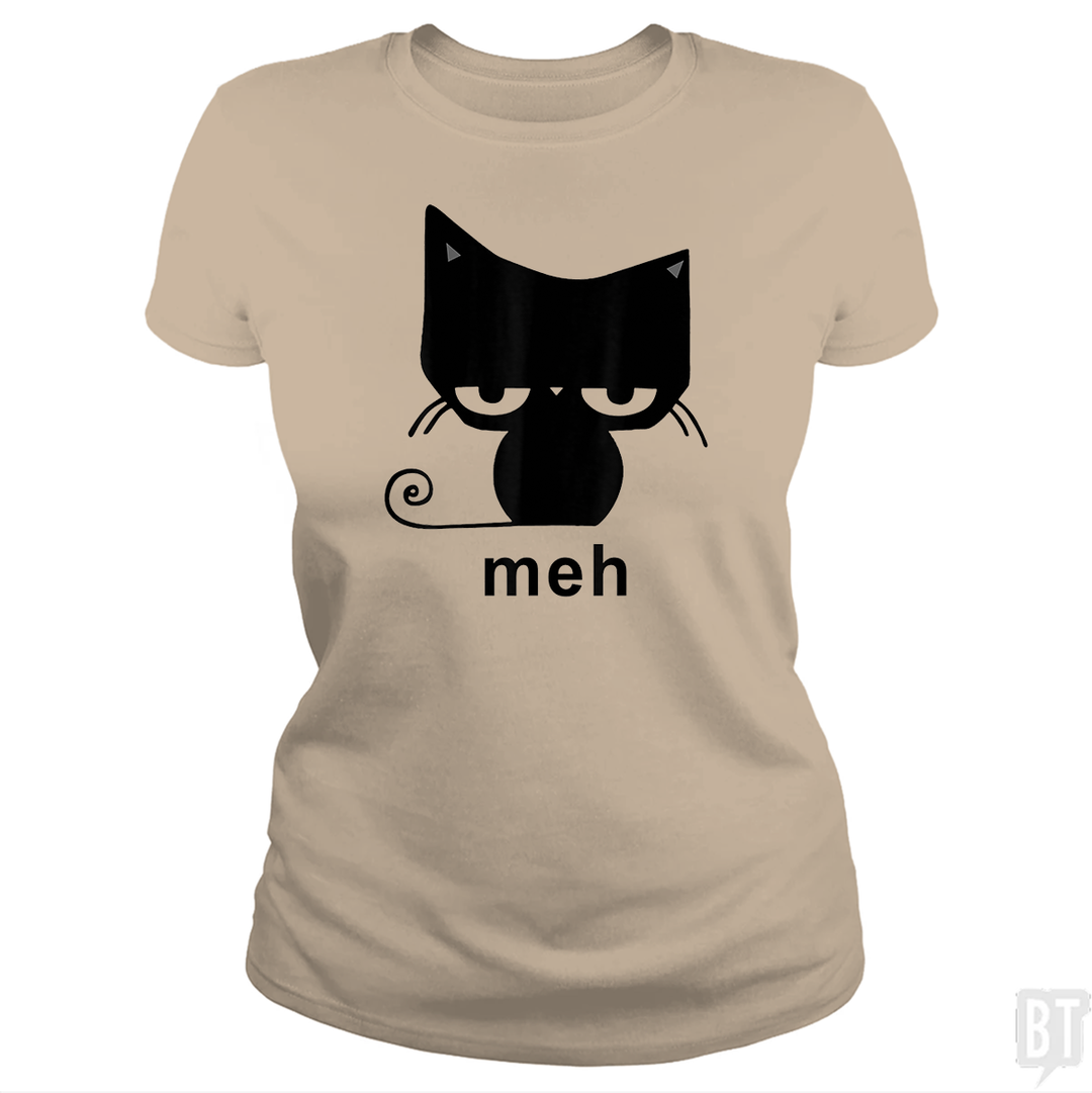Meh Black Cat Funny