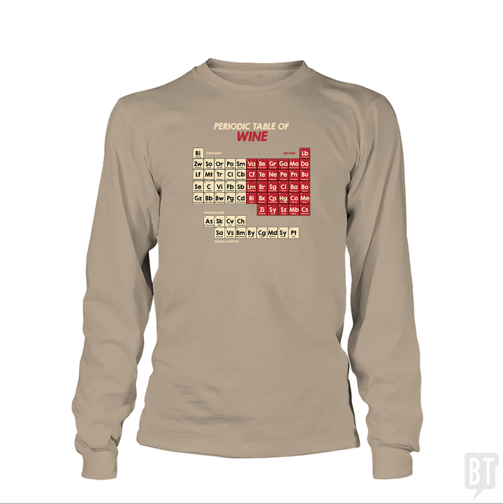 Periodic Table Of Wine  Long Sleeve