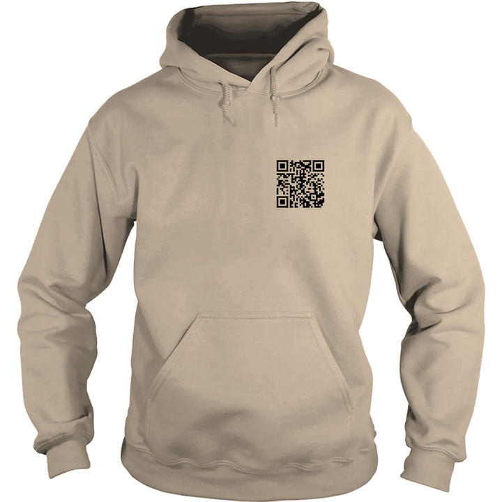 Rickroll QR Left Chest Hoodie