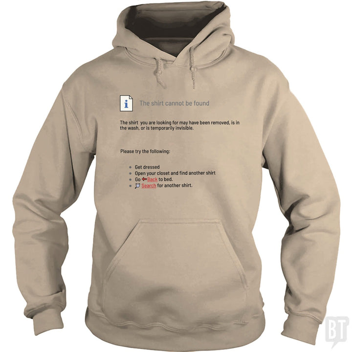 This Shirt Cannot Be Found Hoodie