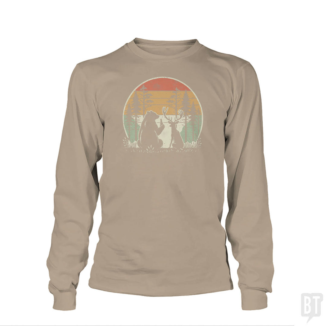 Bear And Deer Share A Beer Long Sleeve