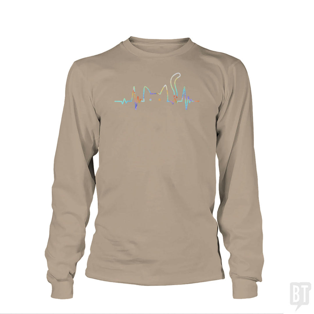 Heartbeat Cat Lover Long Sleeve