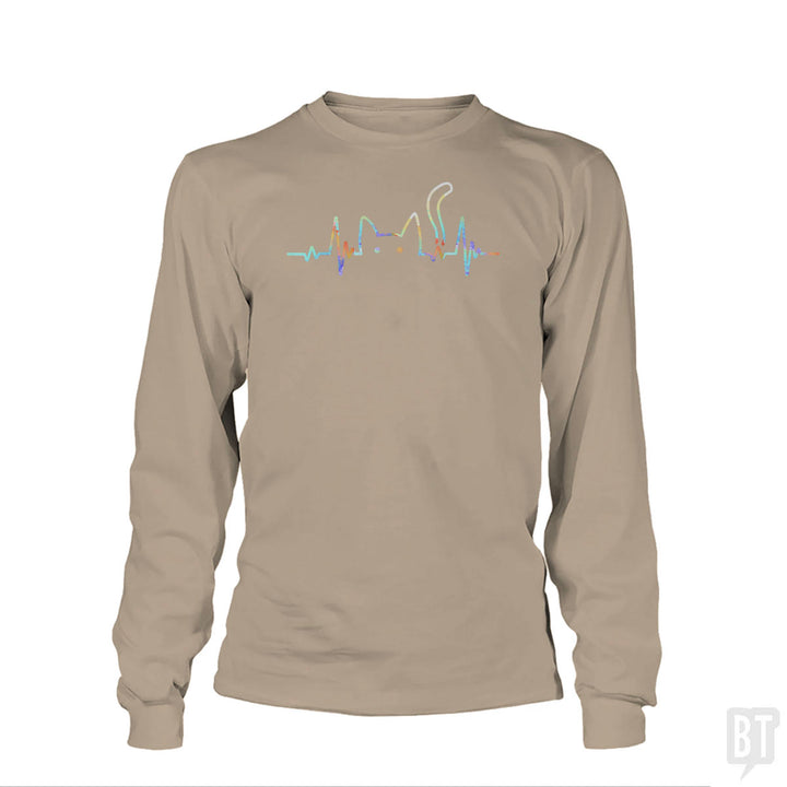 Heartbeat Cat Lover Long Sleeve