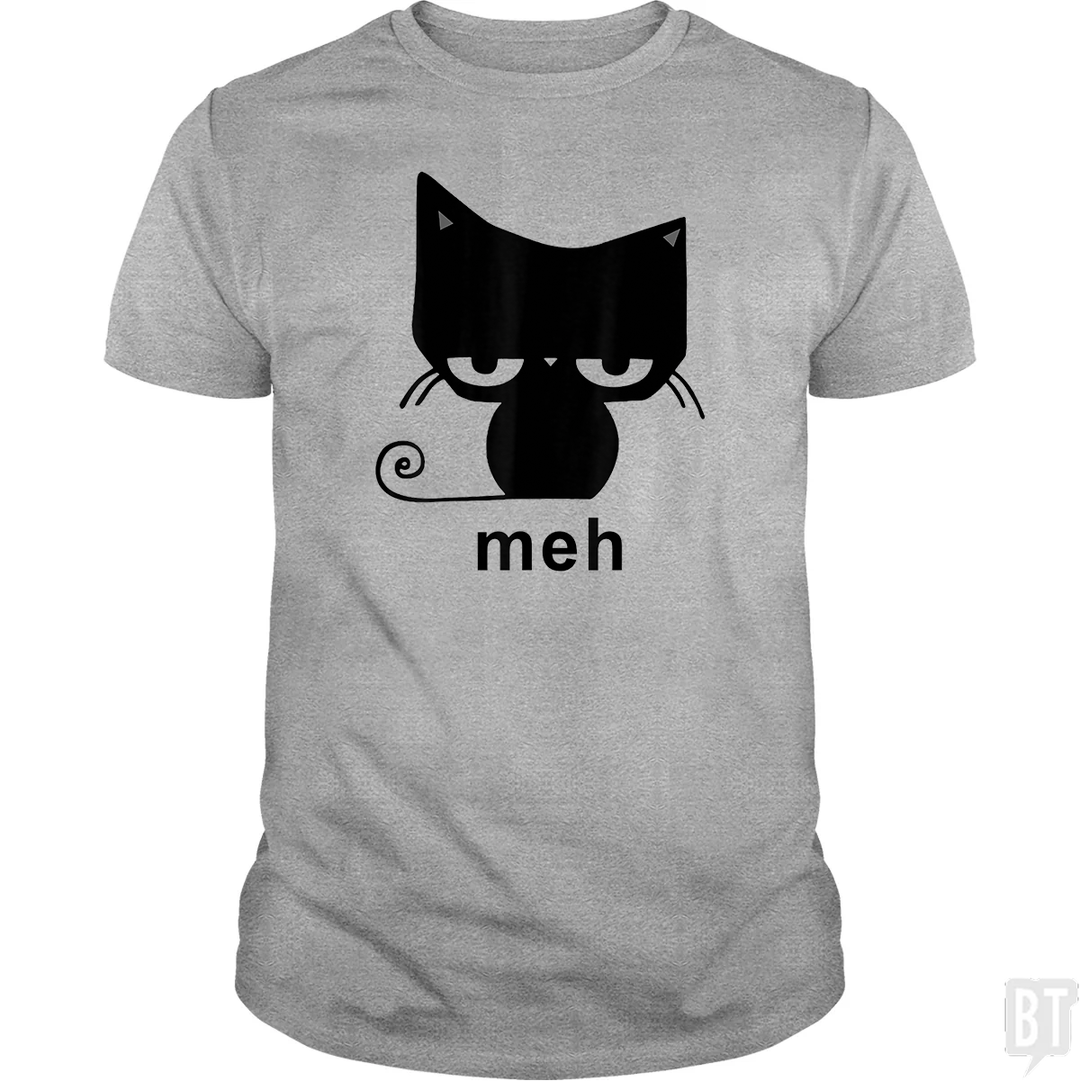 Meh Black Cat Funny