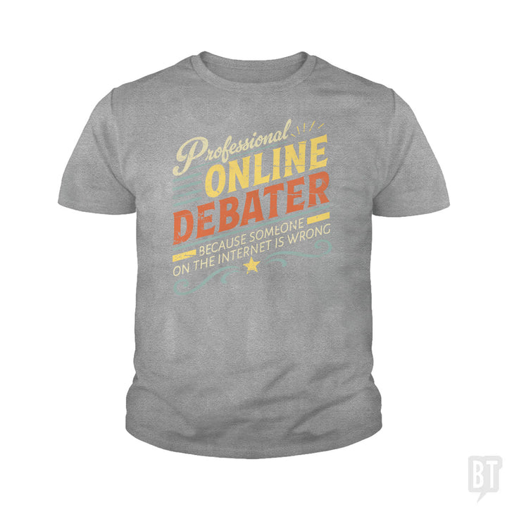 Professional Online Debater Kids Shirt