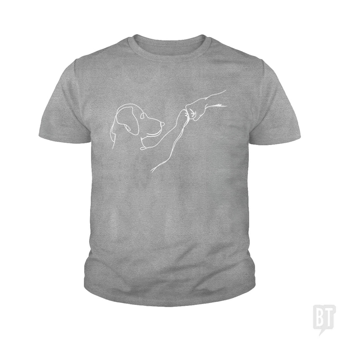 Dog and Human Fist Bump Kids Shirt