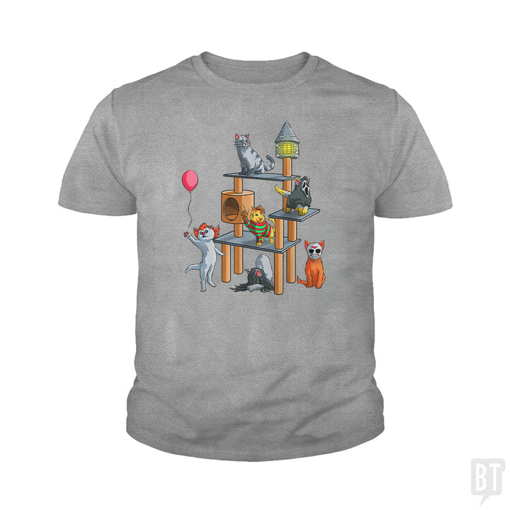 Cat Horror Movies Kids Shirt