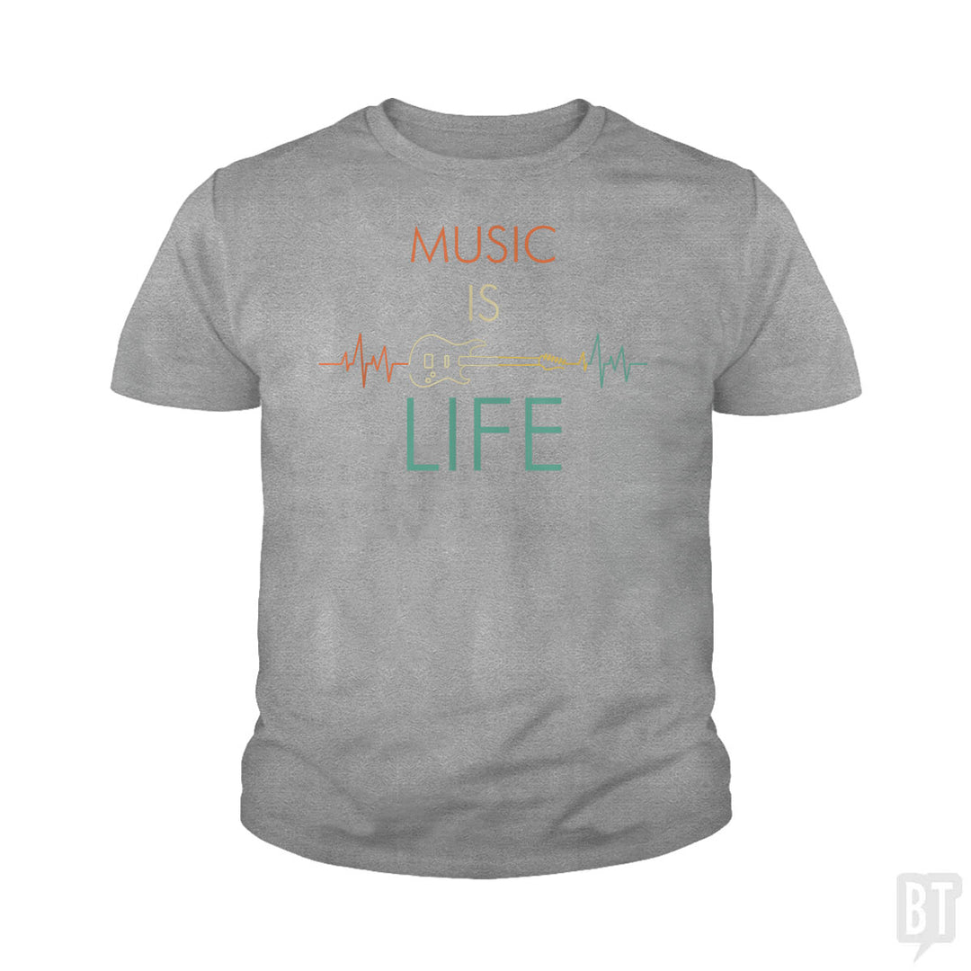 Music Is Life Kids Shirt