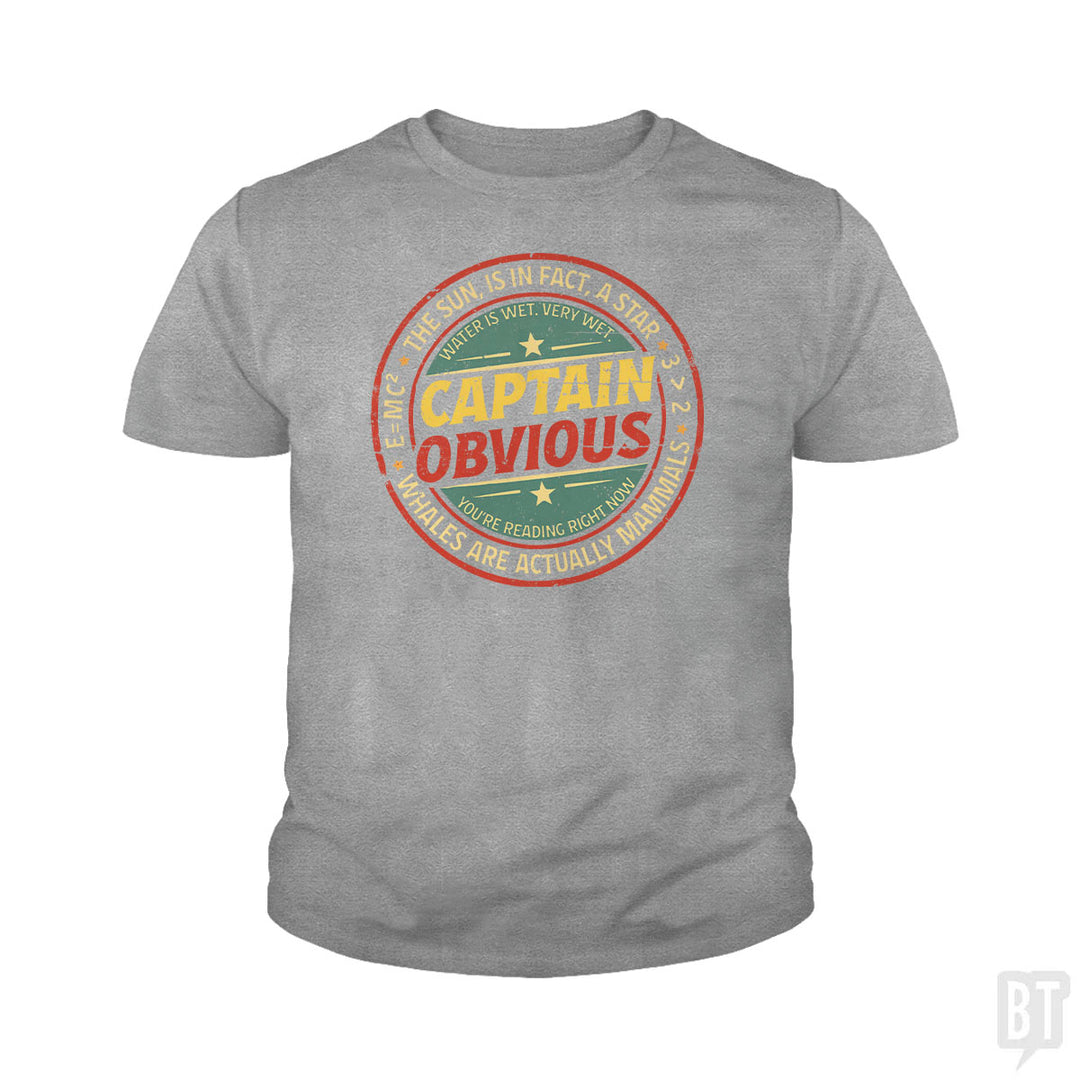 Captain Obvious Kids Shirt