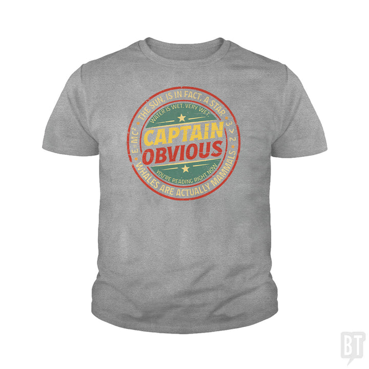 Captain Obvious Kids Shirt