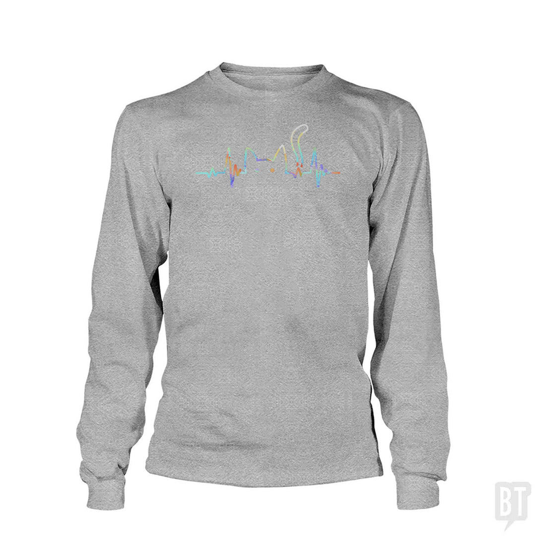 Heartbeat Cat Lover Long Sleeve