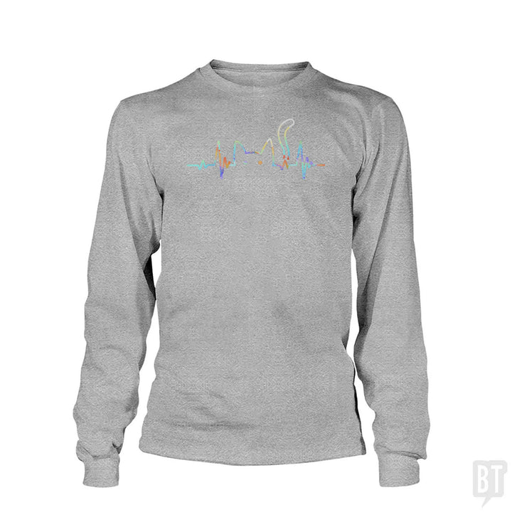 Heartbeat Cat Lover Long Sleeve