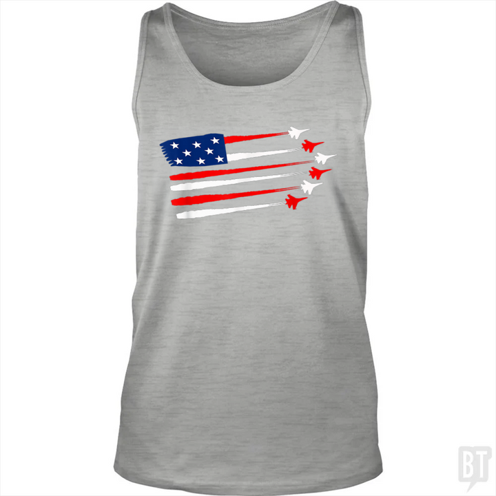 Fighter Jet American Tank Top
