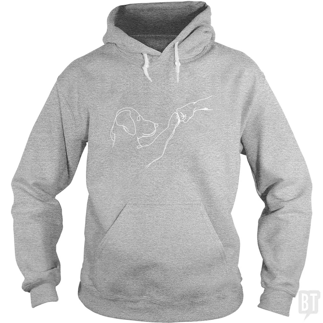 Dog and Human Fist Bump Hoodie