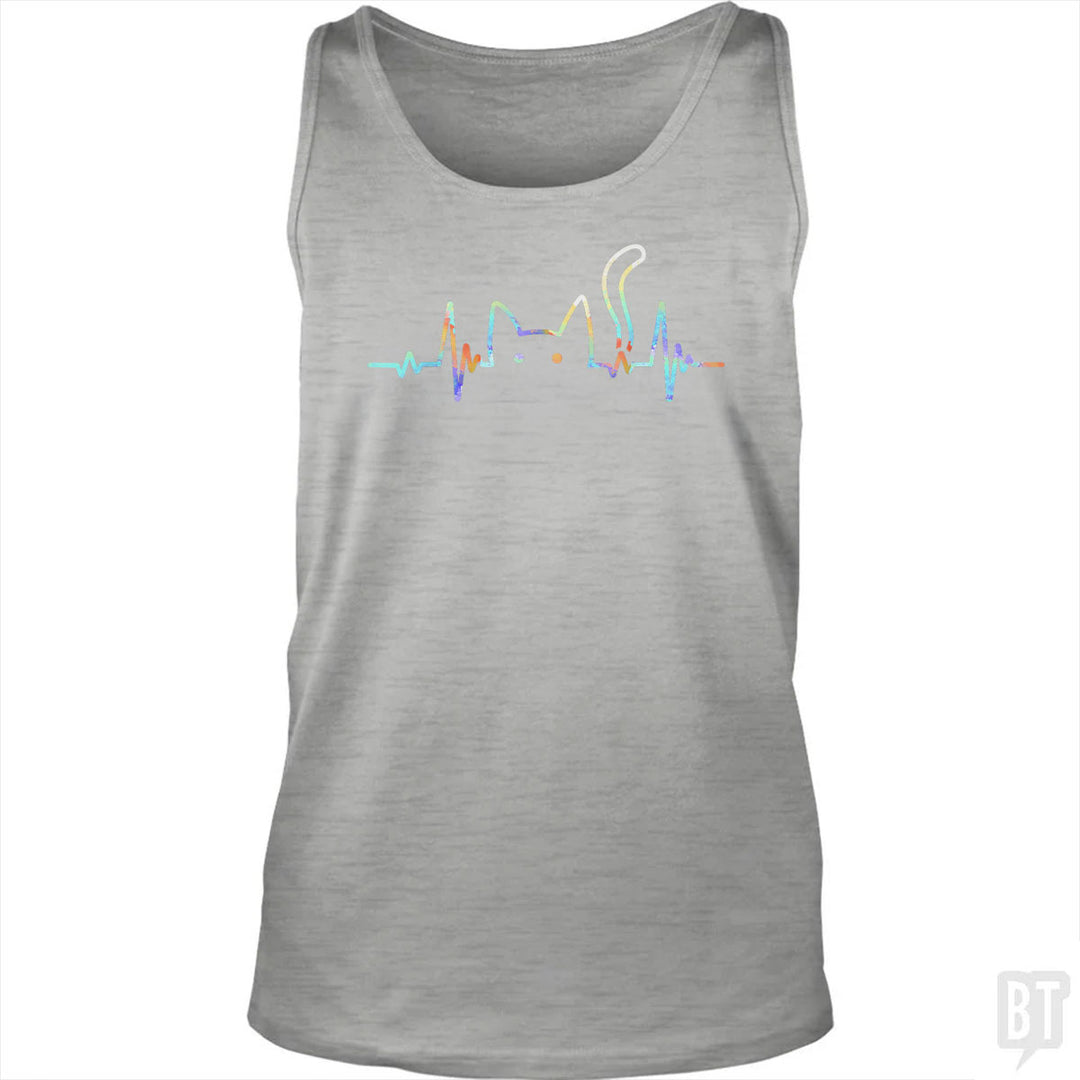 Heartbeat Cat Lover Tank Top