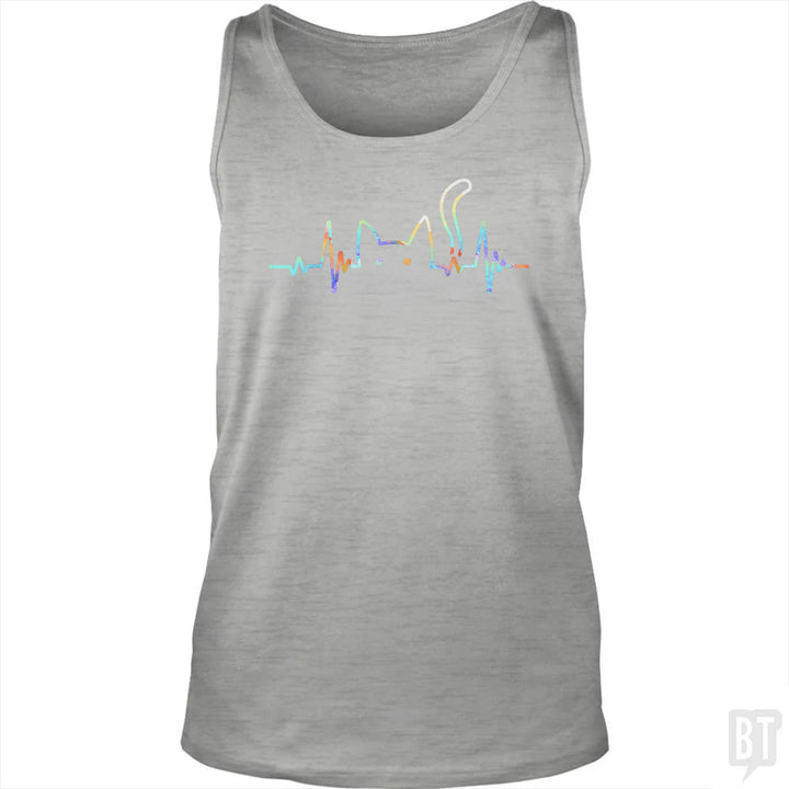 Heartbeat Cat Lover Tank Top