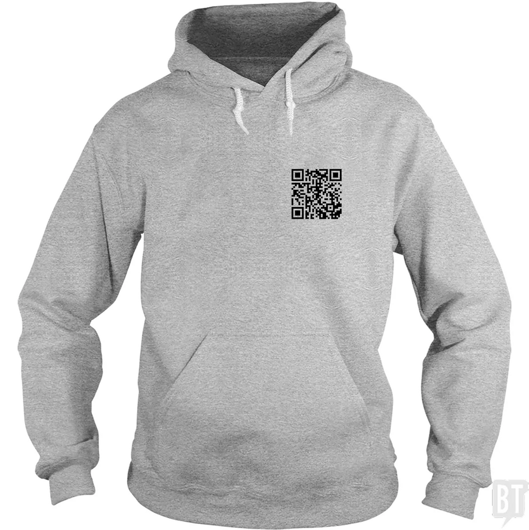 Rickroll QR Left Chest Hoodie
