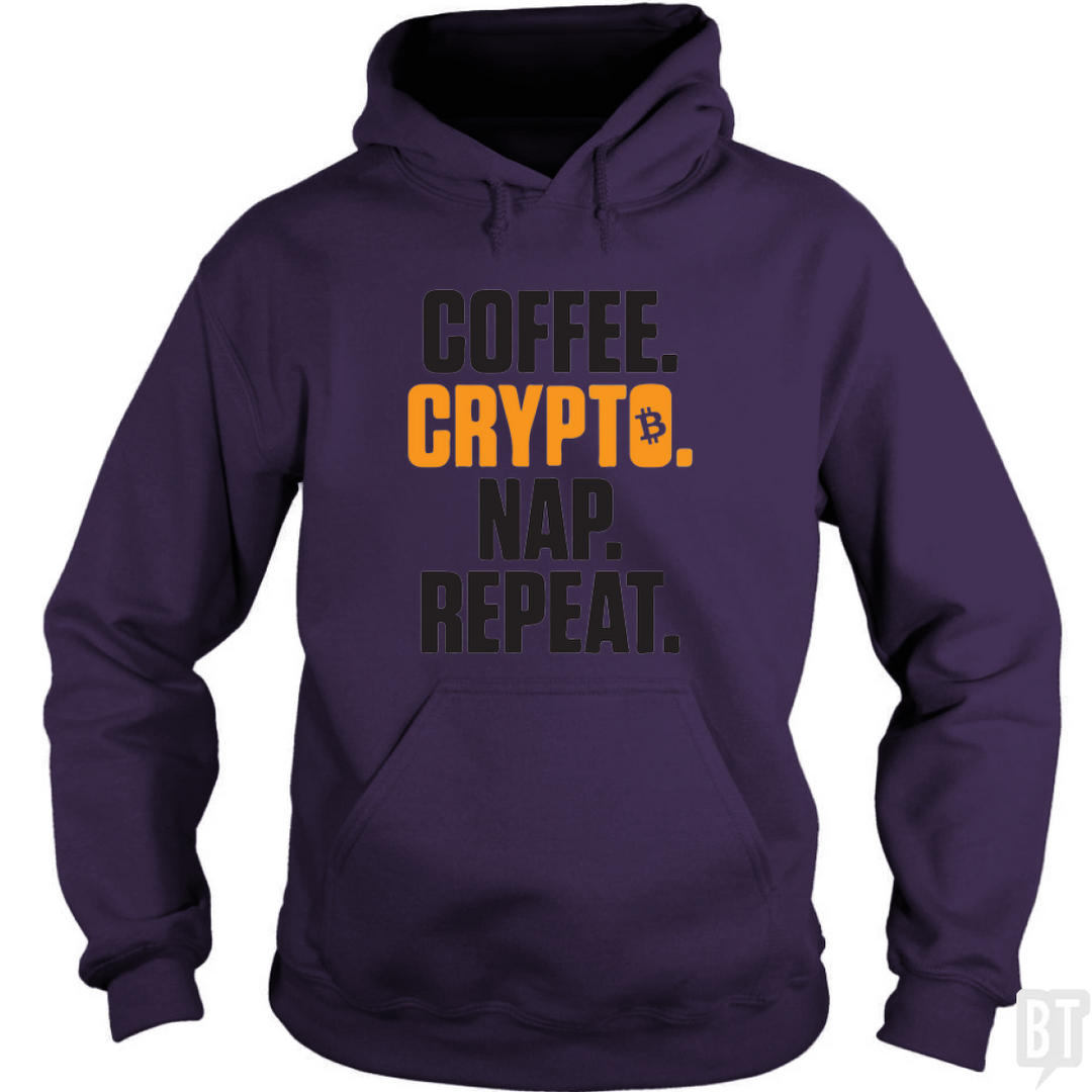 Coffee Crypto Nap Repeat Hoodie