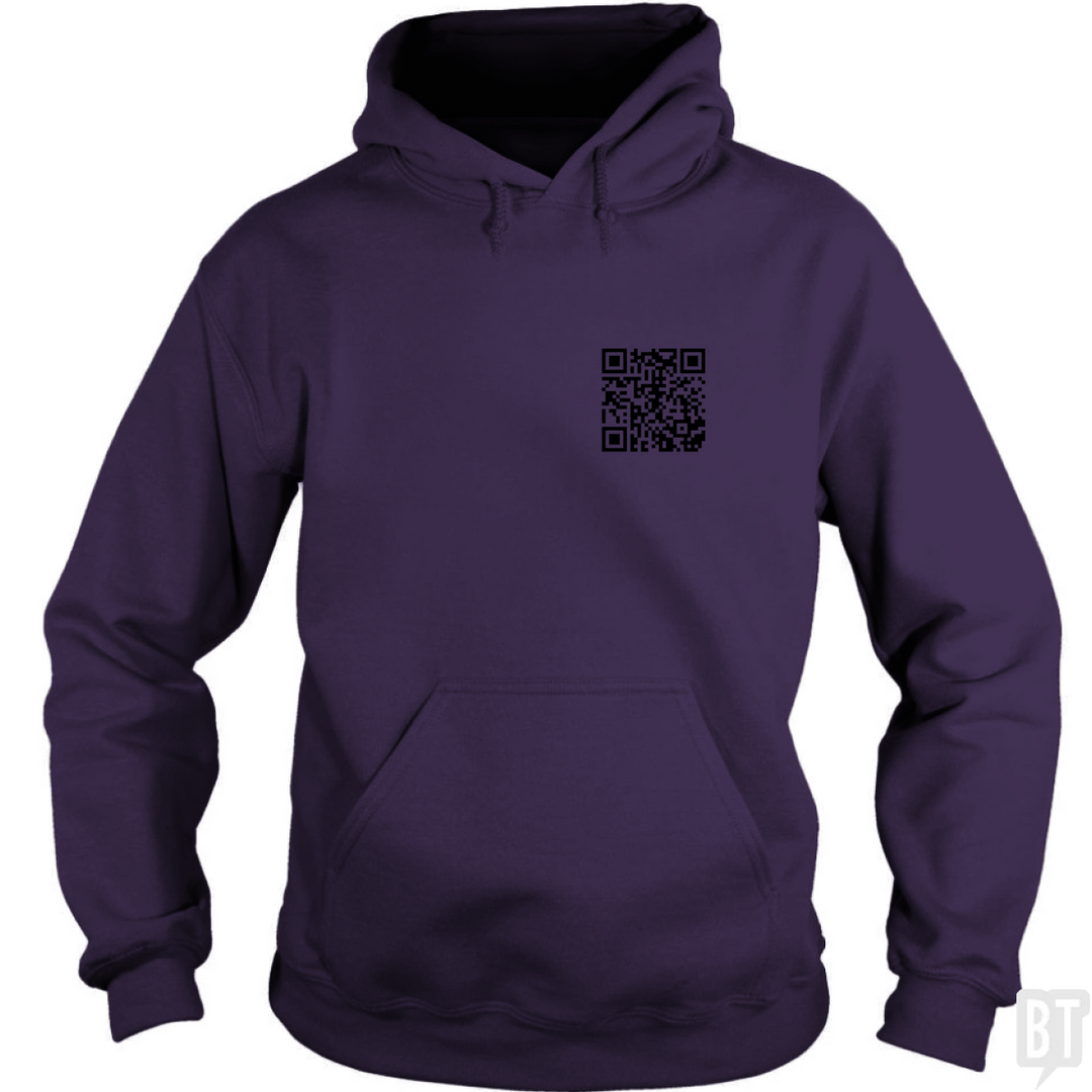 Rickroll QR Left Chest Hoodie