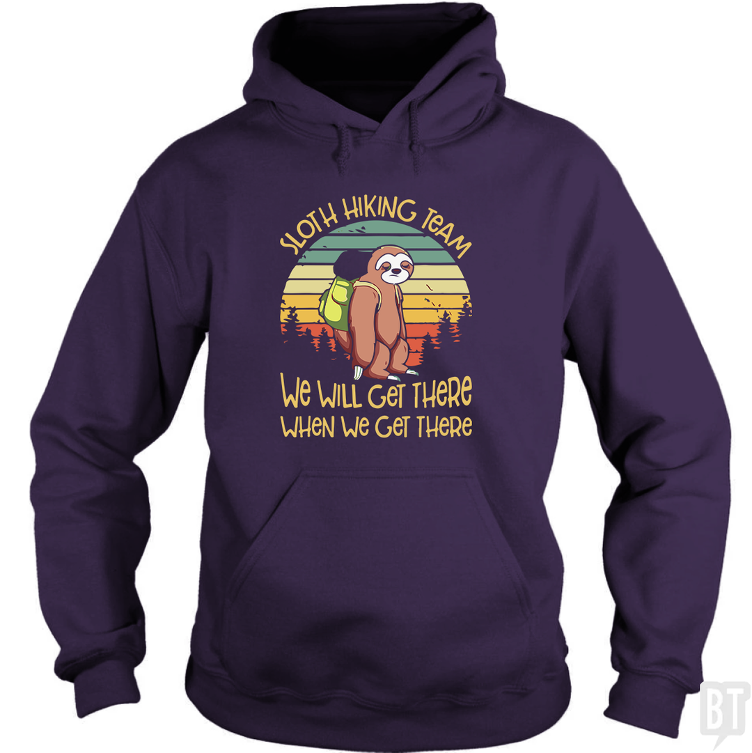 Funny Sloth Hiking Team #2 Hoodie