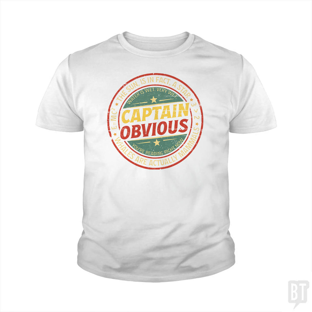 Captain Obvious Kids Shirt