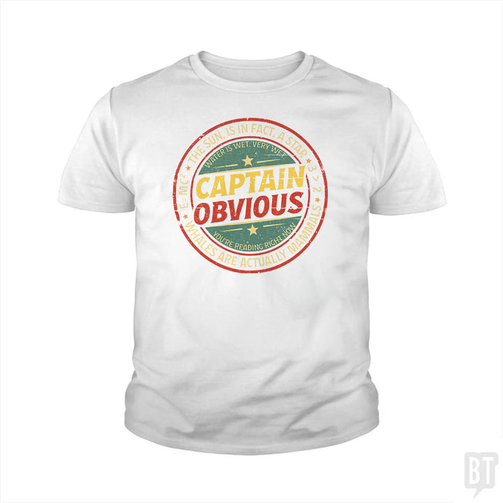 Captain Obvious Kids Shirt