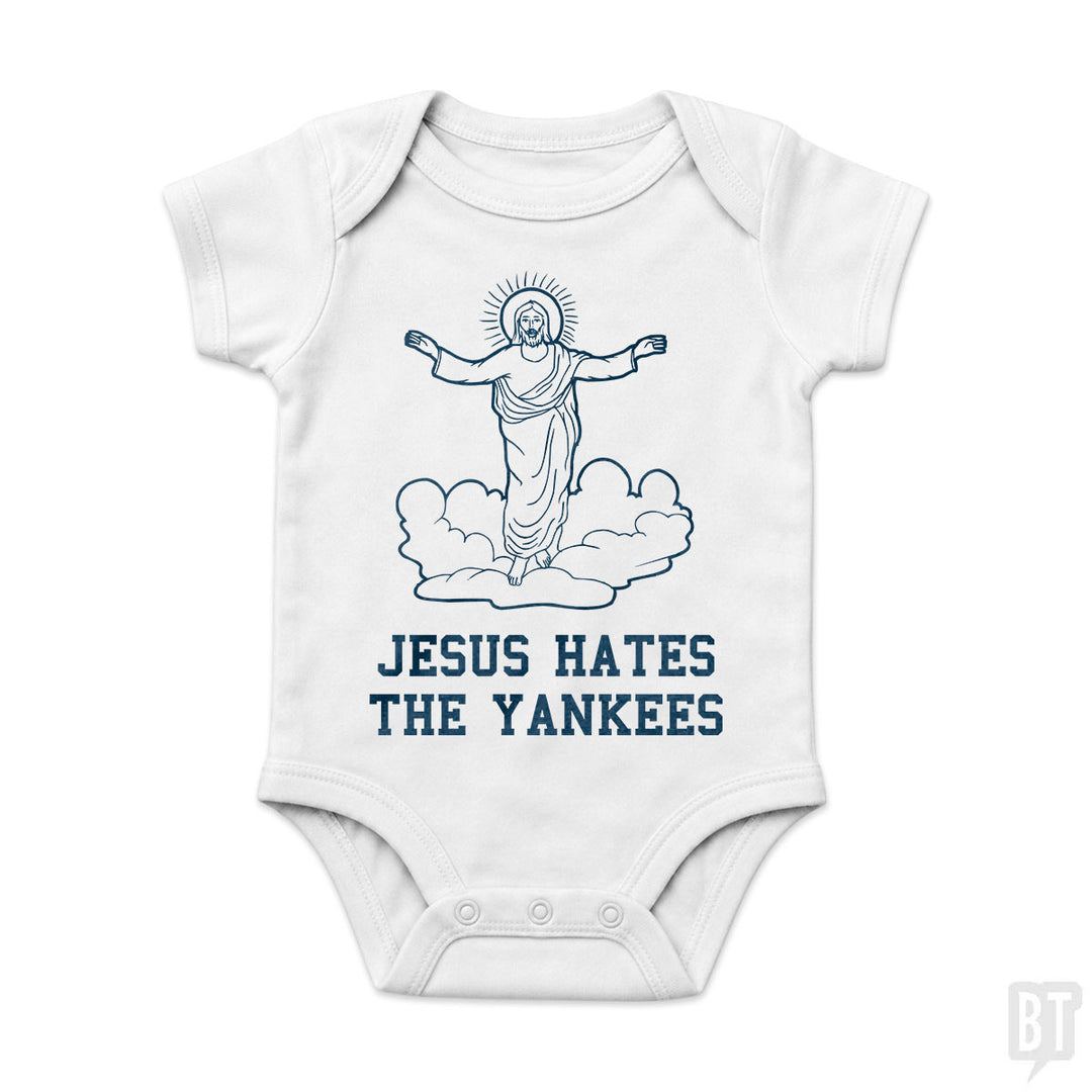 Jesus Hates the Yankees Baby One-Piece