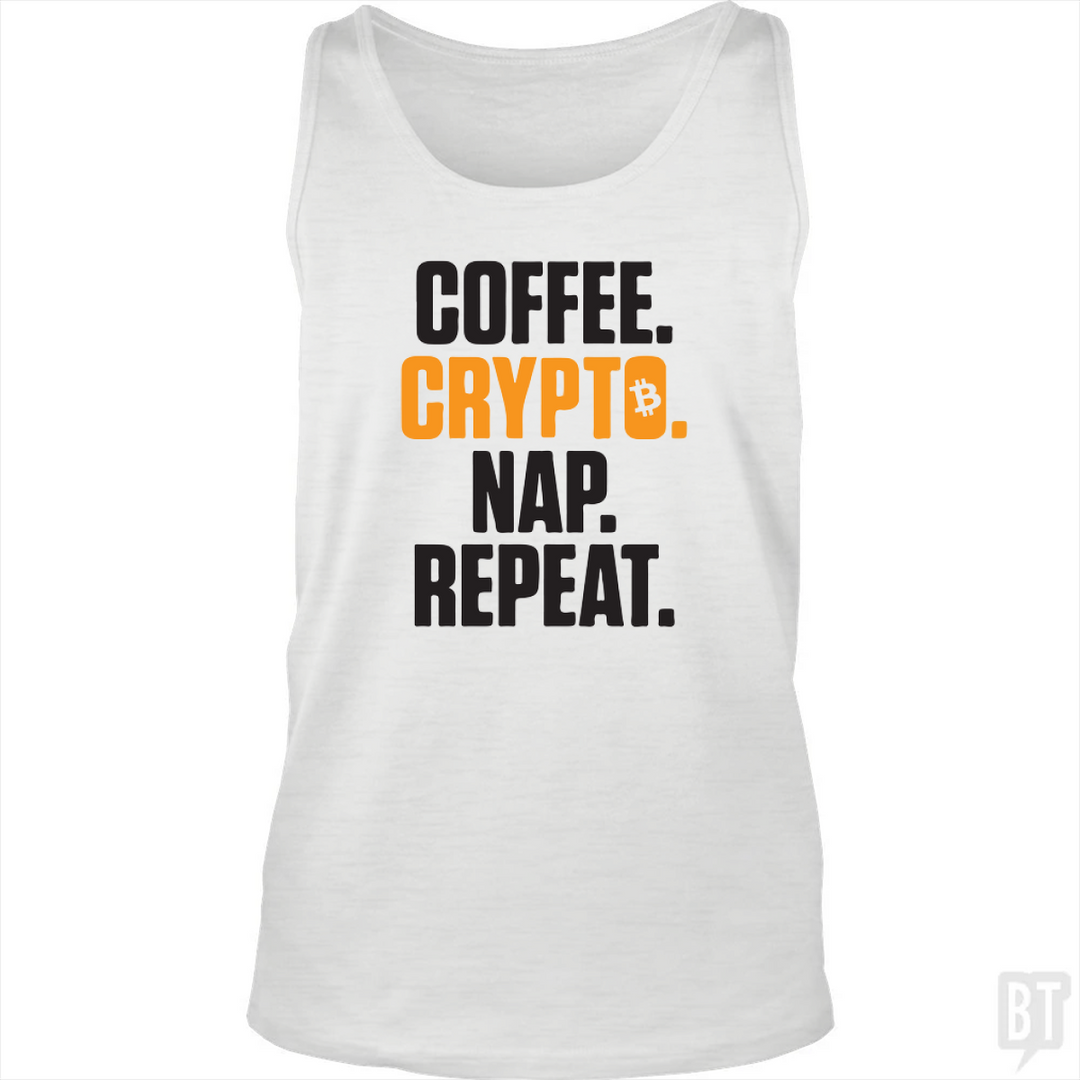 TCoffee Crypto Nap Repeat Tank Top
