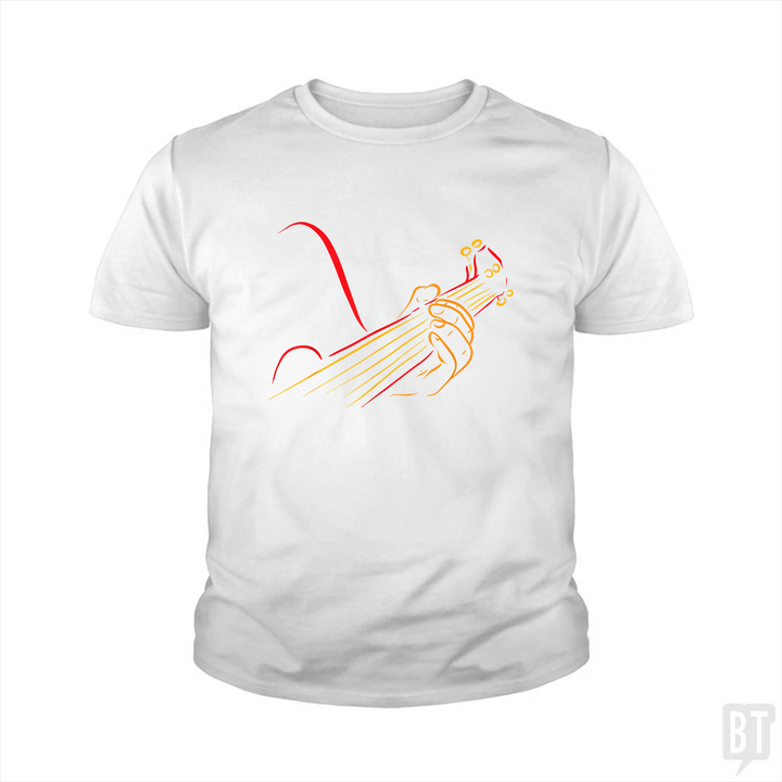 Playing Guitar Music Life Kids Shirt