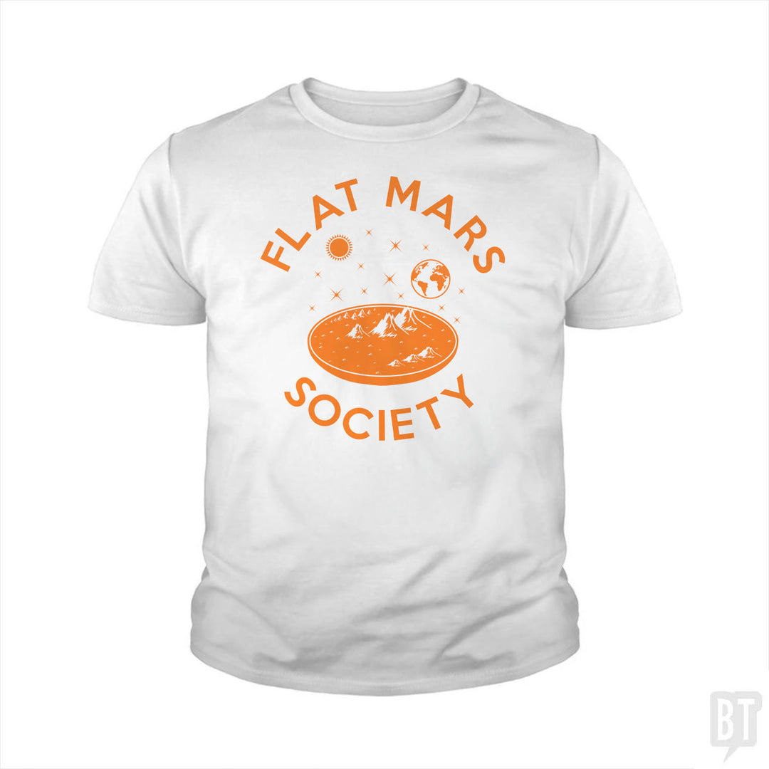 Flat Mars Society Kids Shirt