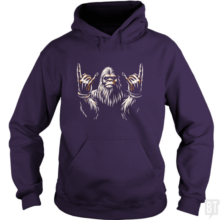 Bigfoot Rock On Hoodie