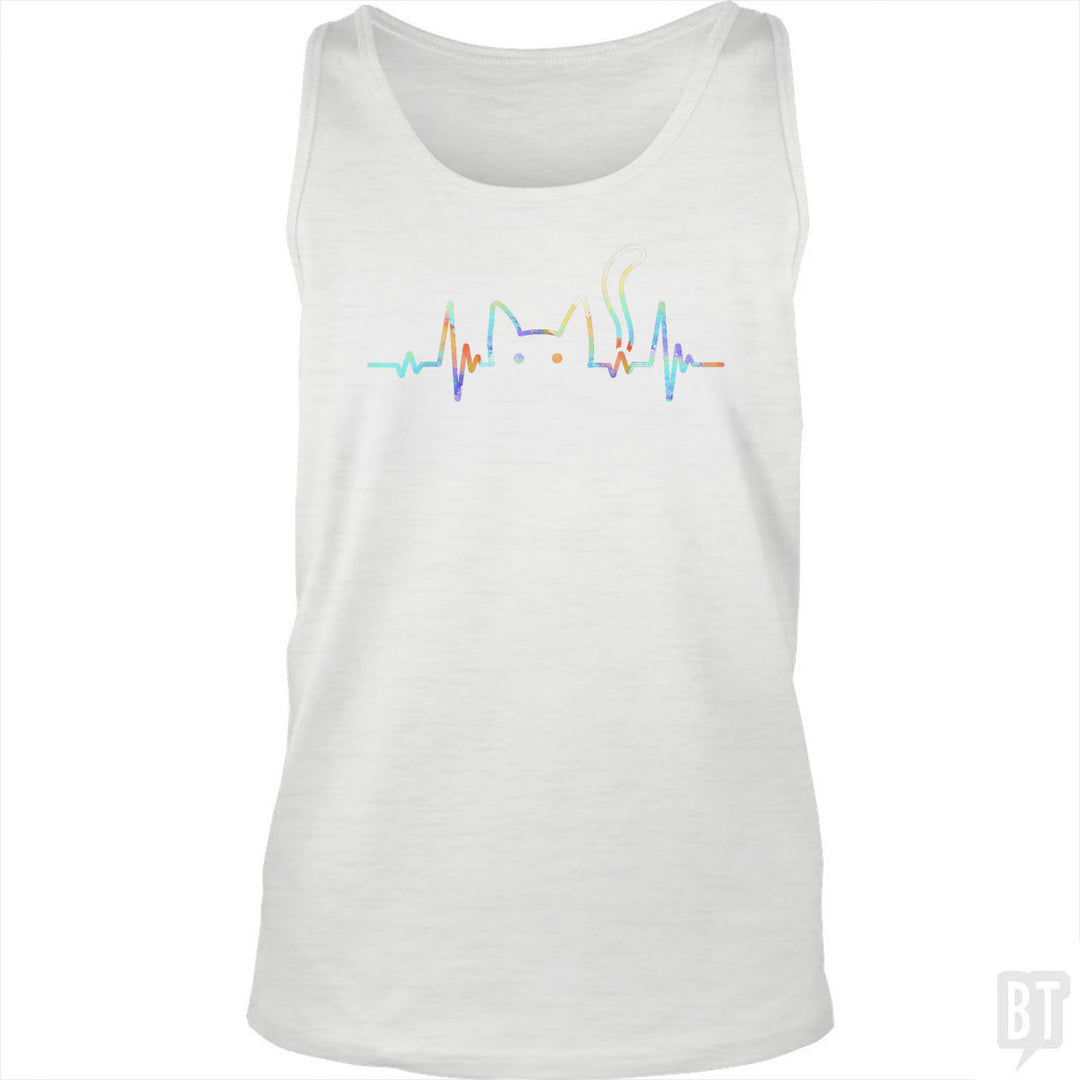 Heartbeat Cat Lover Tank Top