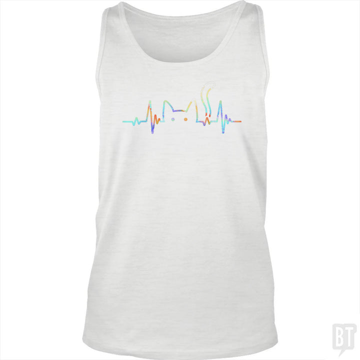 Heartbeat Cat Lover Tank Top
