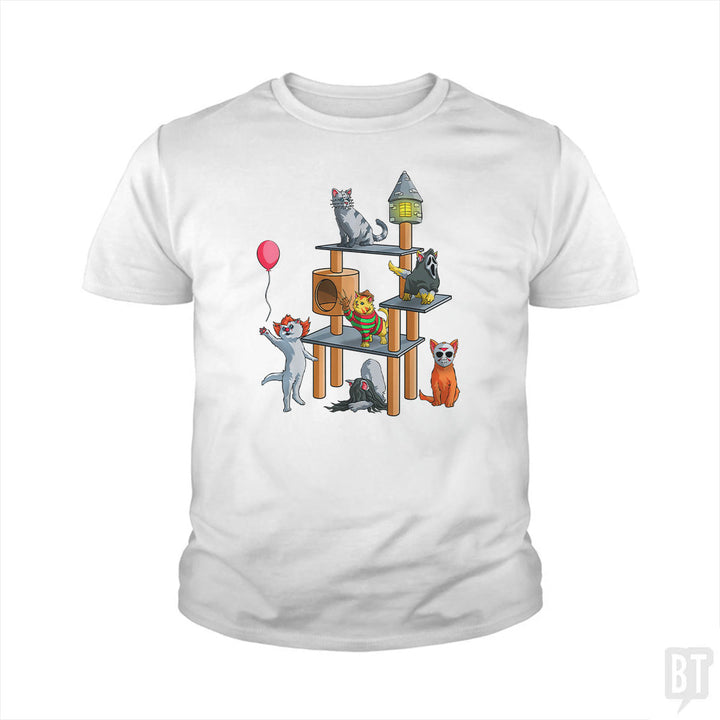 Cat Horror Movies Kids Shirt