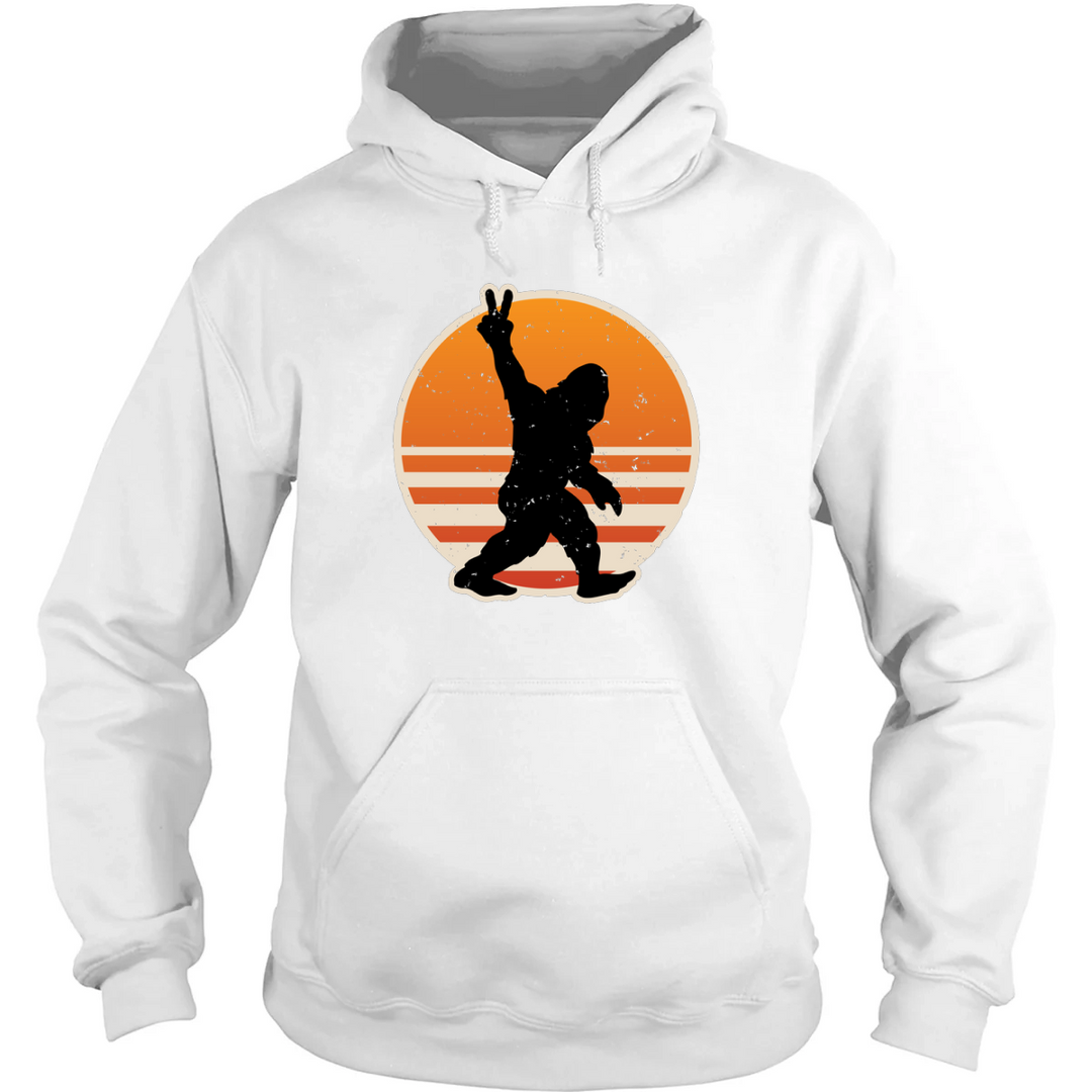 Retro Bigfoot Peace Hoodie