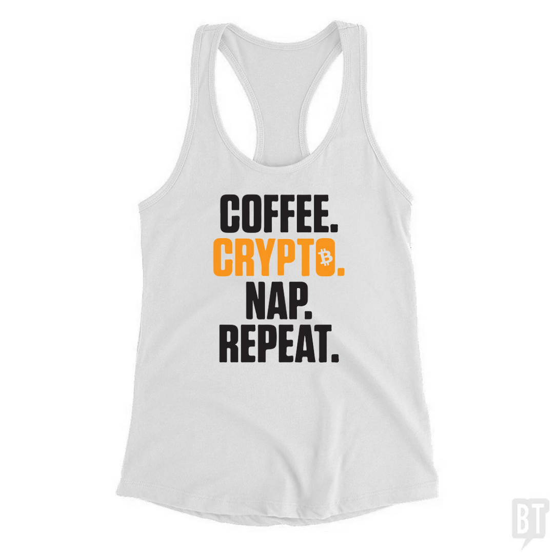 TCoffee Crypto Nap Repeat Tank Top