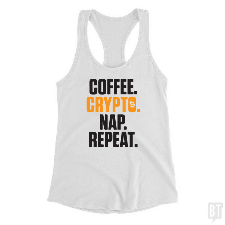 TCoffee Crypto Nap Repeat Tank Top