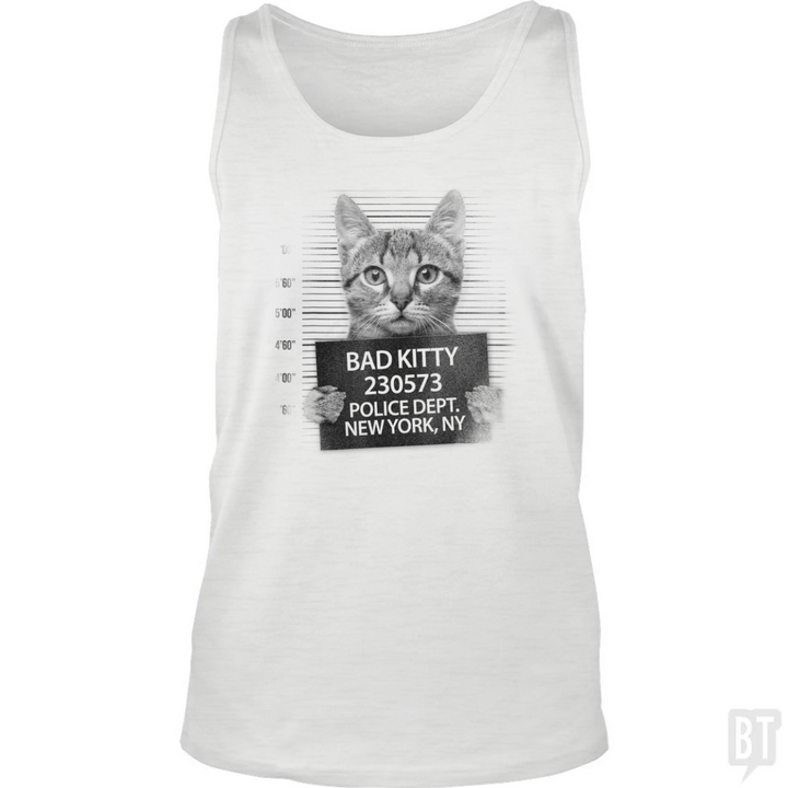 Funny Cute Bad Kitty Cat Tank Top