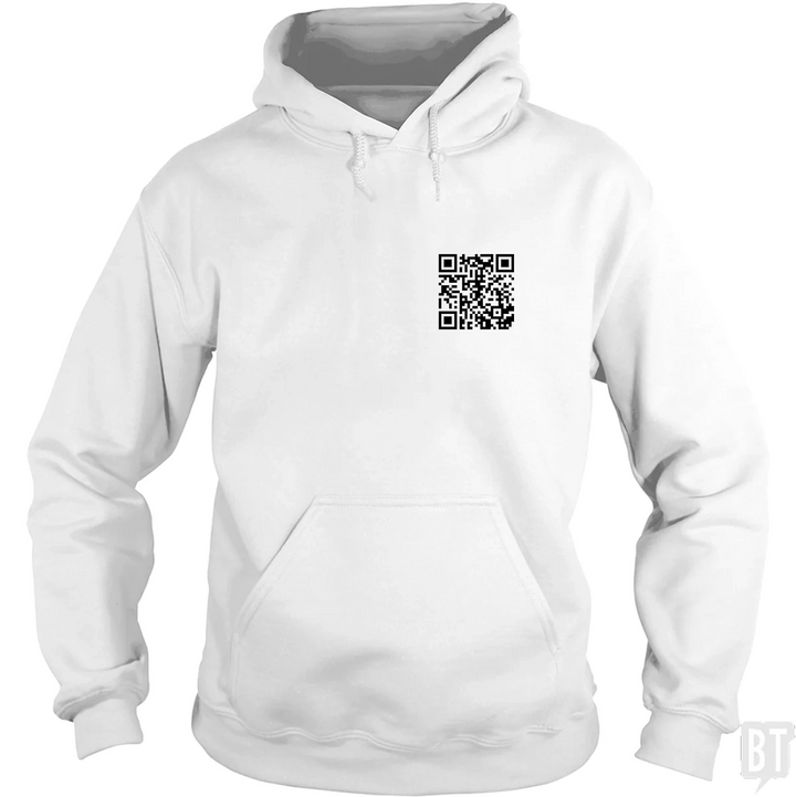 Rickroll QR Left Chest Hoodie