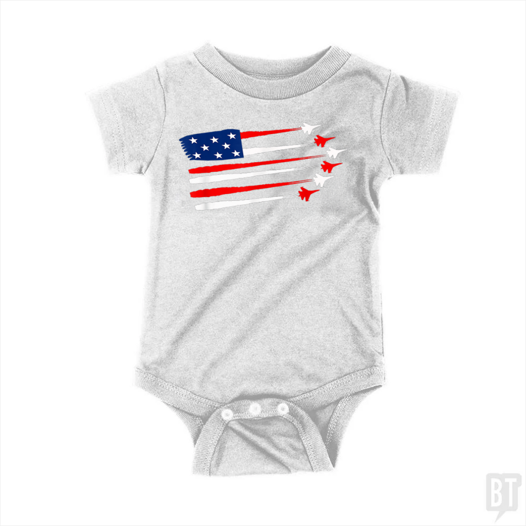 Fighter Jet American Baby One-Piece