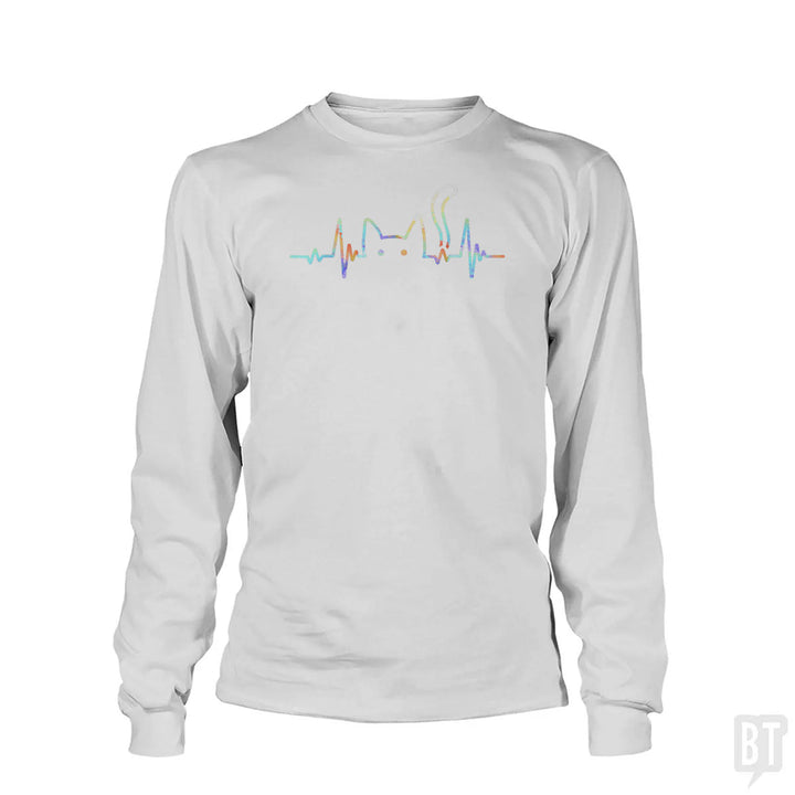 Heartbeat Cat Lover Long Sleeve