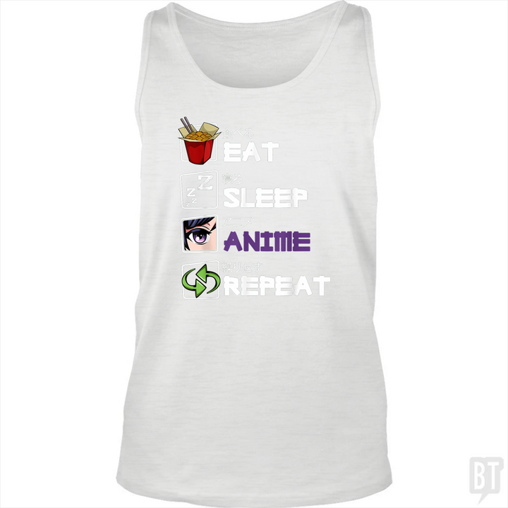 Eat Sleep Anime Repeat Tank Top