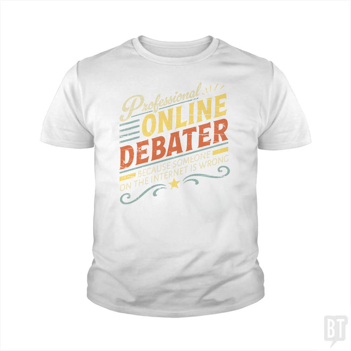 Professional Online Debater Kids Shirt