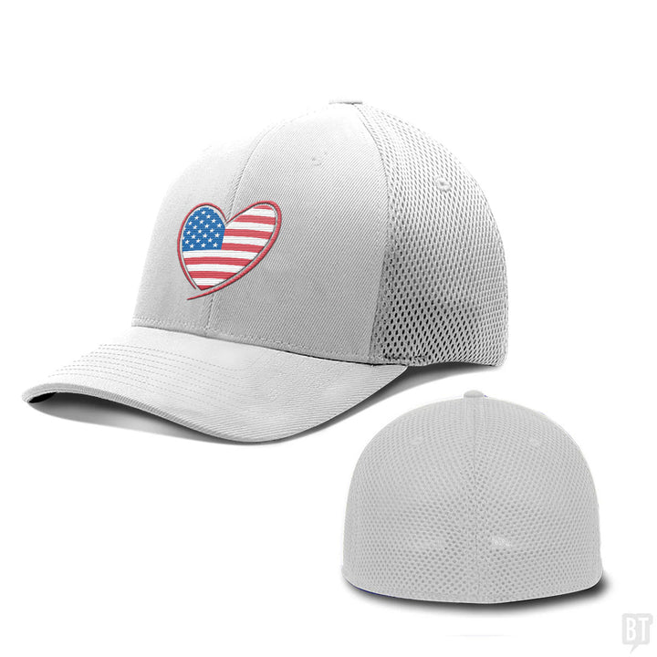 Heart US Flag Hats