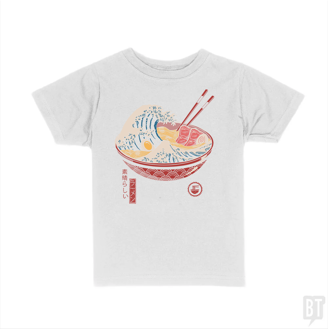 Great Ramen Wave Kids Shirt