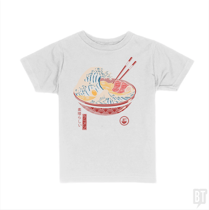 Great Ramen Wave Kids Shirt