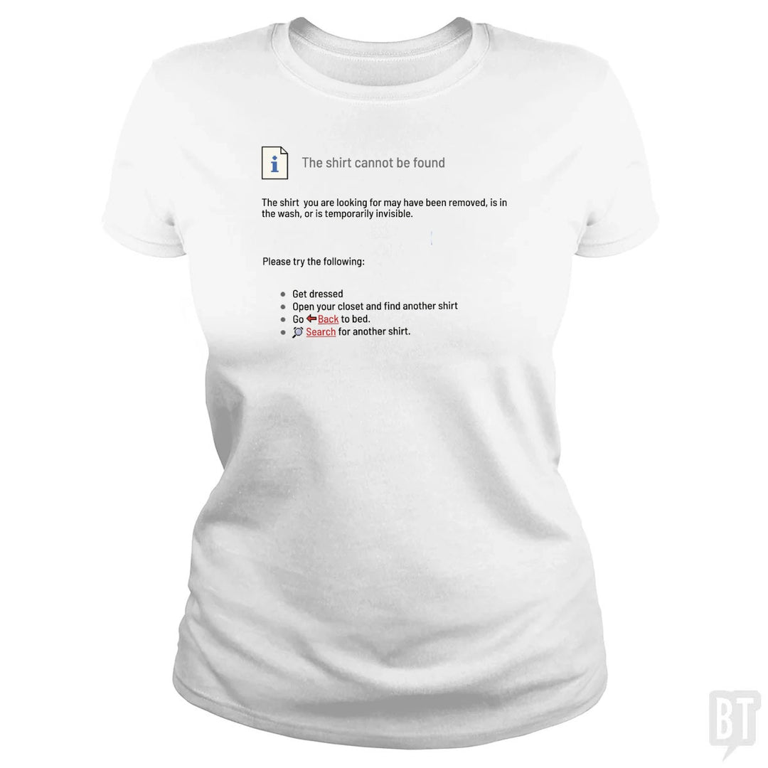 This Shirt Cannot Be Found