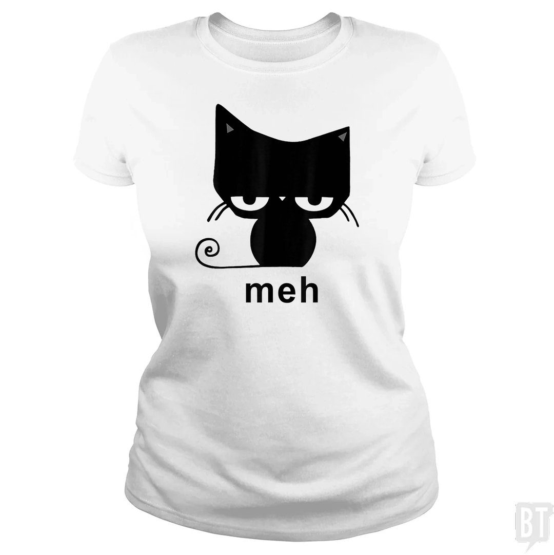 Meh Black Cat Funny