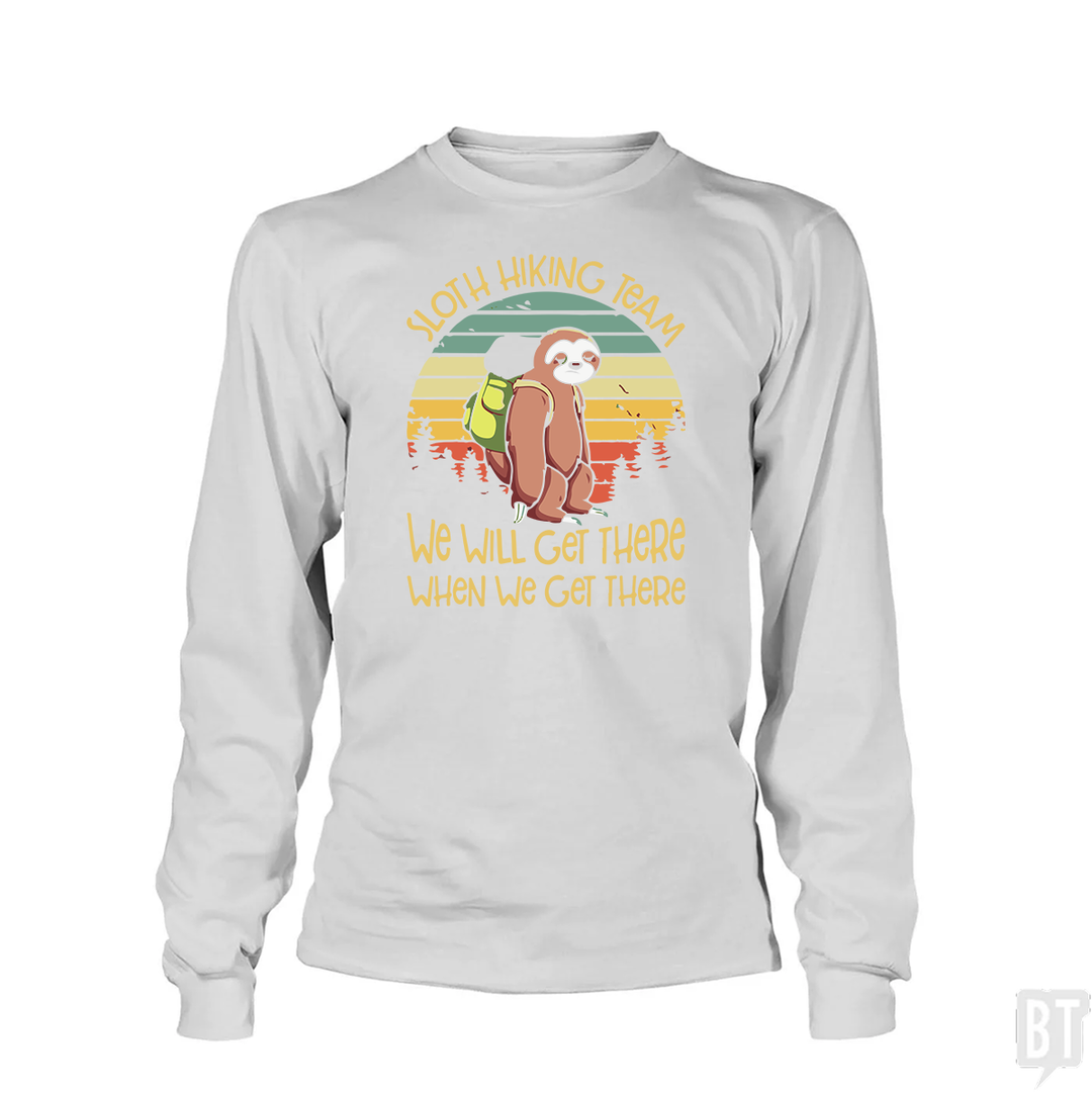 Funny Sloth Hiking Team #2 Long Sleeve