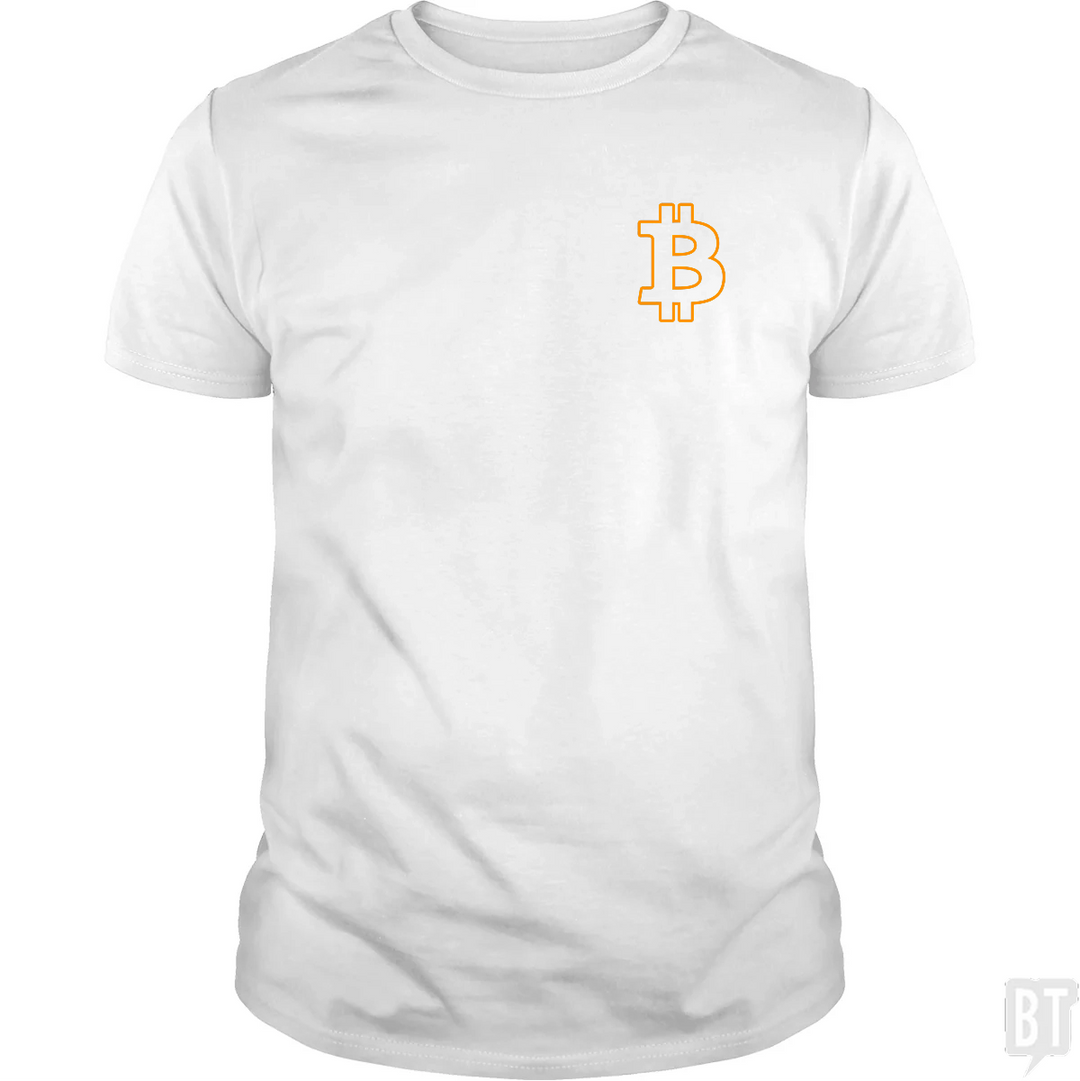 Bitcoin Logo Outline Left Chest